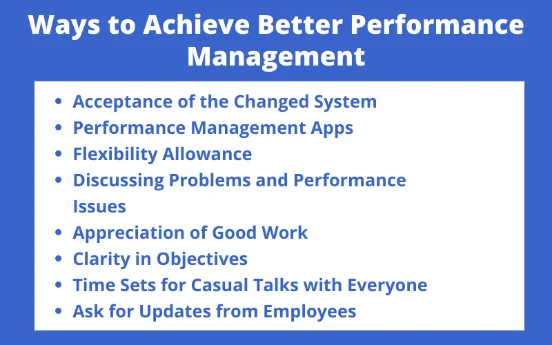Ways to Achieve Better Performance Management